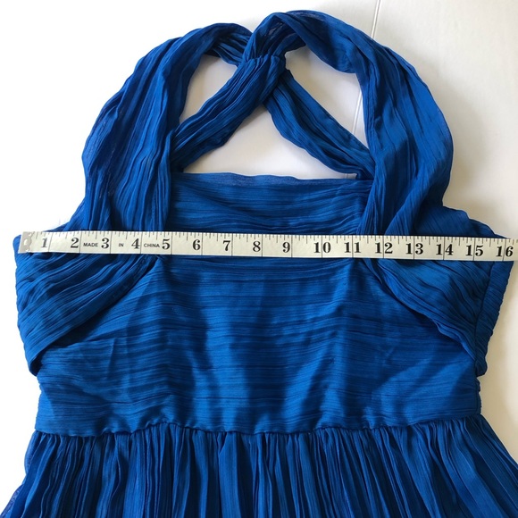 NWOT BB Dakota Chiffon Evening Cocktail Dress Royal Blue never worn size 6 - Picture 10 of 16